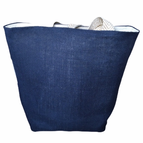 The Nantucket Tote in Navy with Yellow - Picture 4 of 4